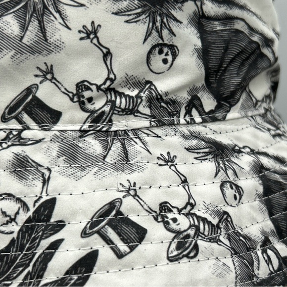 Espolon Tequila Reversible Black Bucket Hat Skeletons Graphic All Over Print - Picture 2 of 15